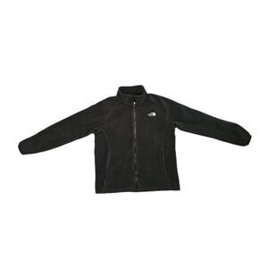 The North Face Full Zip Fleece Jacket Mens Size L Black Pockets Outdoors Gym